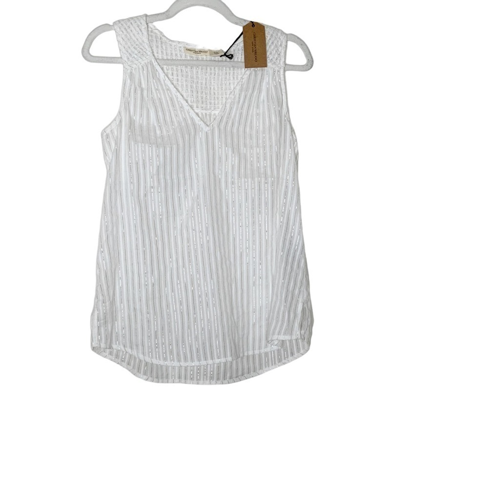 Christian Siriano Sleeveless Top With V Neckline. Size Xs